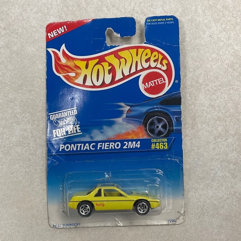 Yellow Pontiac Fiero 2M4 Toy Car